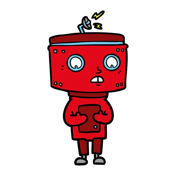 Vektorillustration Des Cartoon Roboters — Stockvektor