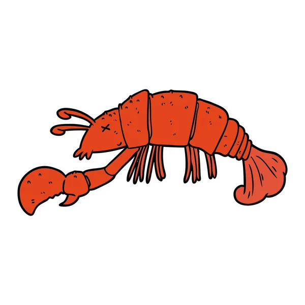 Vektor Ilustrasi Dari Kartun Lobster - Stok Vektor