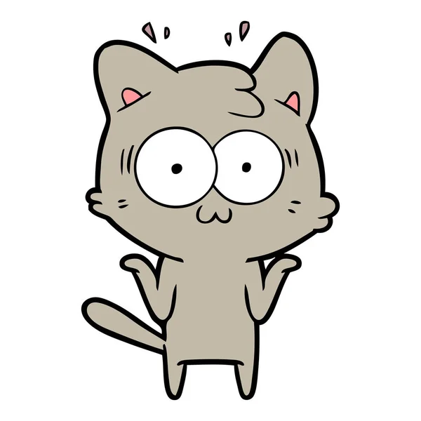 Vector Ilustración Dibujos Animados Gato — Archivo Imágenes Vectoriales