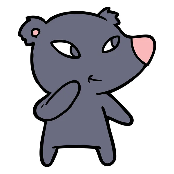 Vector Ilustración Lindo Oso Dibujos Animados — Vector de stock