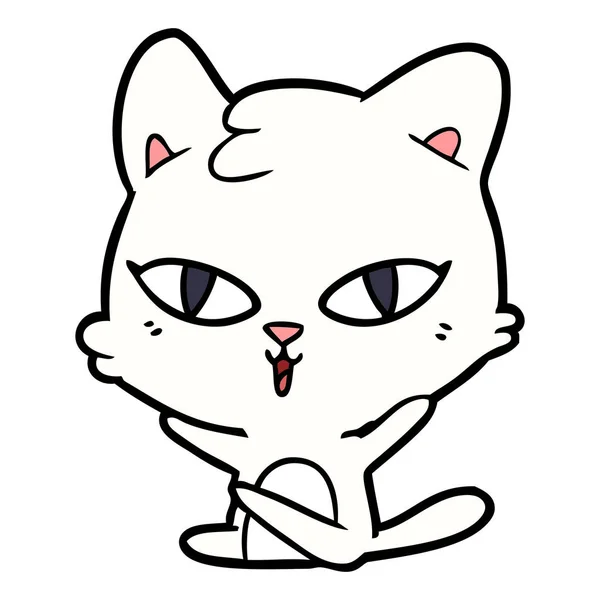 Vector Ilustración Dibujos Animados Gato — Archivo Imágenes Vectoriales