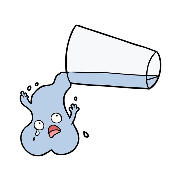Vector Illustration Pouring Water Cartoon — Stock Vector