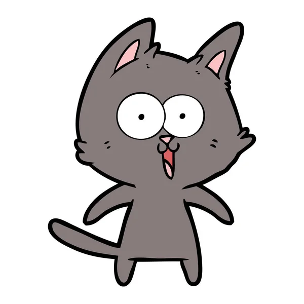滑稽卡通猫的矢量插图 — 图库矢量图片