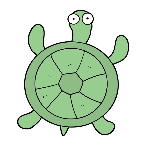 Векторная Иллюстрация Мультяшной Черепахи — стоковый вектор