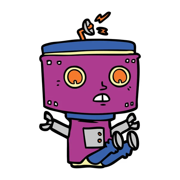 Vector Illustratie Van Cartoon Robot — Stockvector