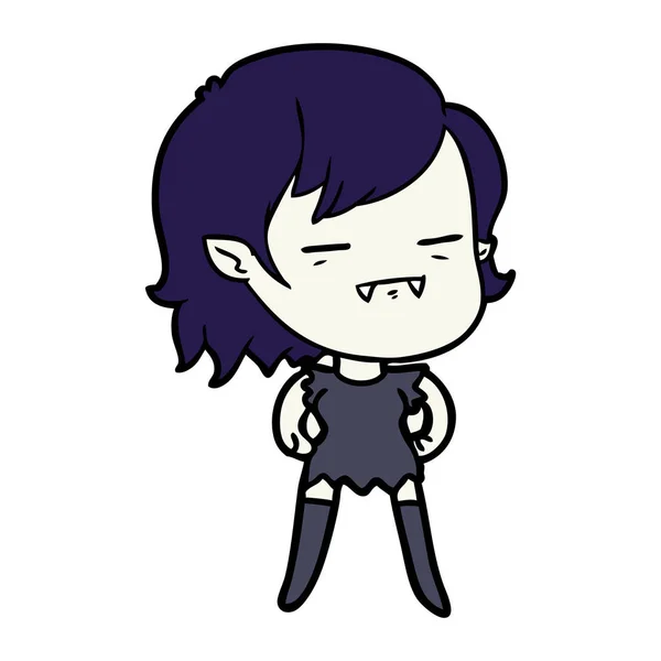 Cartoon Undead Vampier Meisje — Stockvector
