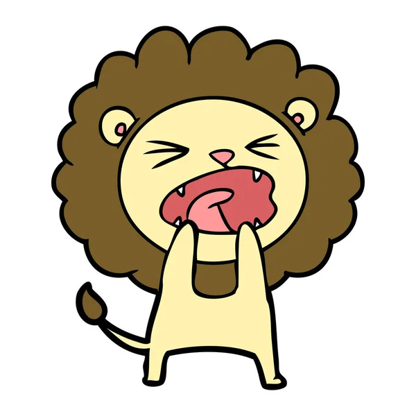 动画片愤怒的狮子的矢量例证 — 图库矢量图片