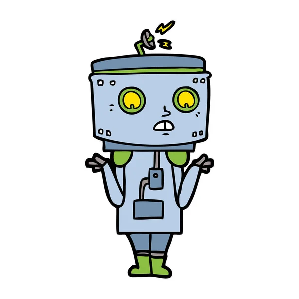 Vector Illustration Cartoon Robot — Stock Vector