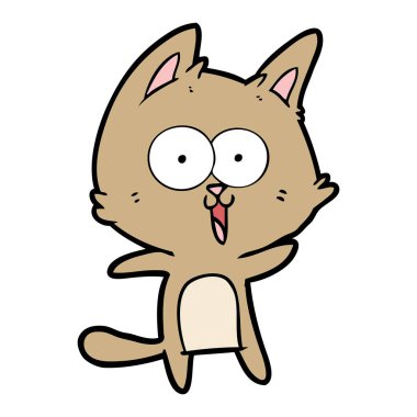 komik karikatür kedi vektör çizim