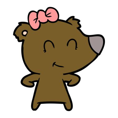 Çizgi film ayısının vektör çizimi