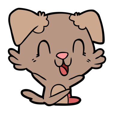 Çizgi film köpeğinin vektör çizimi