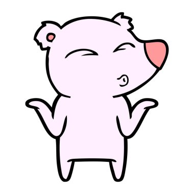 Çizgi film ayısının vektör çizimi