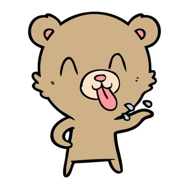 Çizgi film ayısının vektör çizimi