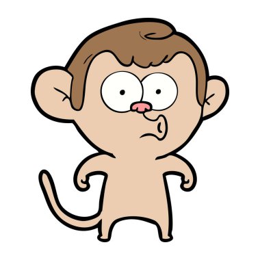 Çizgi film maymununun vektör çizimi