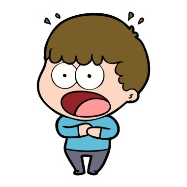 vektör çizim karikatür dostum şok