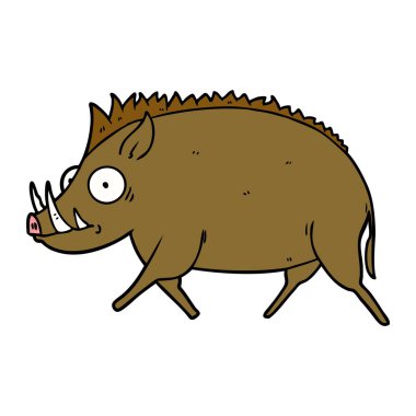 Çizgi film domuzunun vektör çizimi