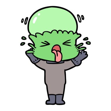 Çizgi film uzaylılarının vektör çizimi