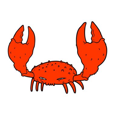 Çizgi film yengecinin vektör çizimi