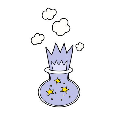 çizgi film sihirli iksir vektör çizim