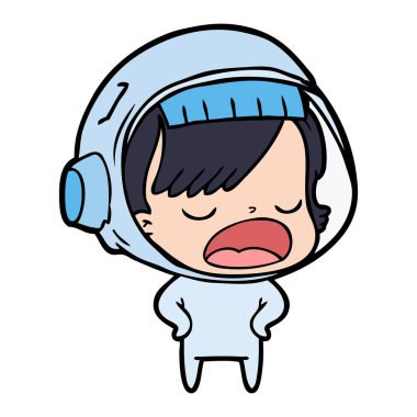 çizgi film astronot kadın açıklayan