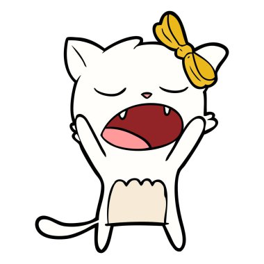 Çizgi film kedisinin vektör çizimi