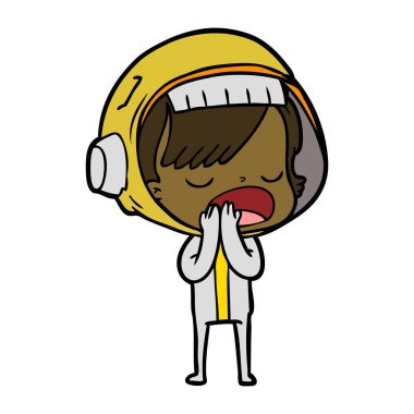 çizgi film astronot kadın açıklayan