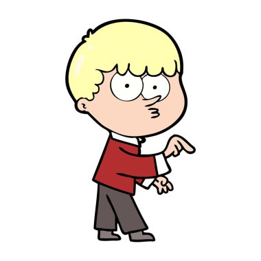 vektör çizim karikatür meraklı çocuk