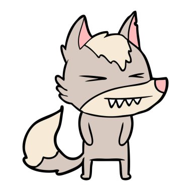 kızgın çizgi film karakteri vektör çizim 