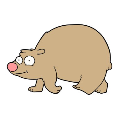 Çizgi film ayısının vektör çizimi