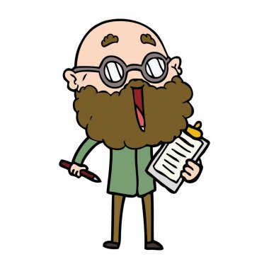 Sakallı neşeli adam çizgi film