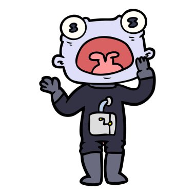 Çizgi film karakterinin vektör çizimi