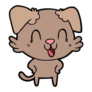 Çizgi film köpeğinin vektör çizimi