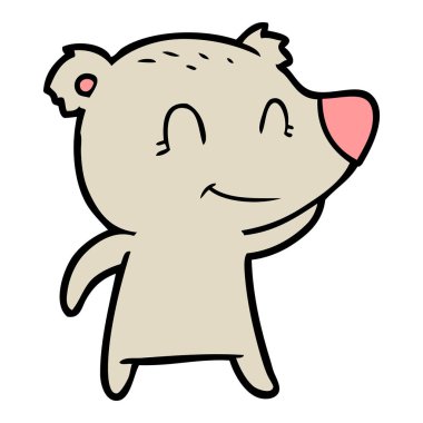 Çizgi film ayısının vektör çizimi