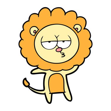 Çizgi film aslanının vektör çizimi