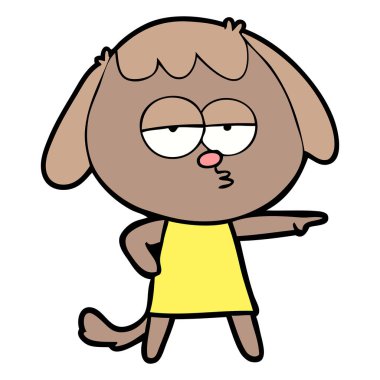 Çizgi film köpeğinin vektör çizimi