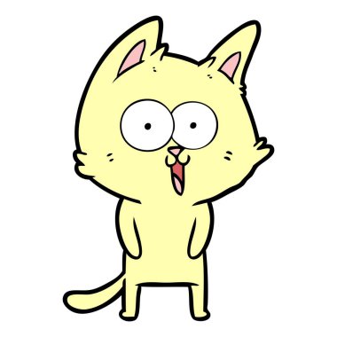 komik karikatür kedi vektör çizim