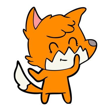 vektör çizim karikatür dostu Fox
