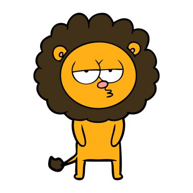 Çizgi film aslanının vektör çizimi