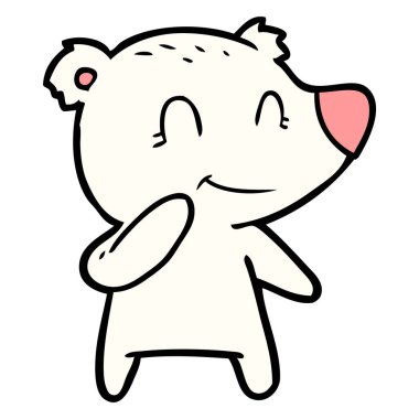 Kutup ayısı karikatür gülümseyen