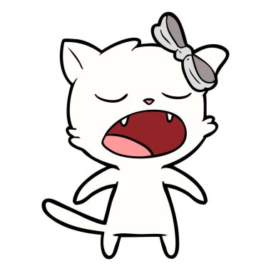 Çizgi film kedisinin vektör çizimi