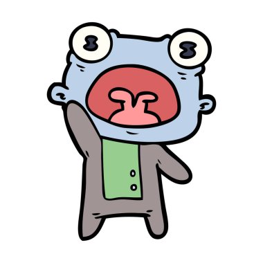 çizgi film garip uzaylı sallayarak