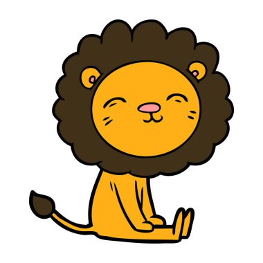 Çizgi film aslanının vektör çizimi