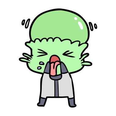 Çizgi film uzaylılarının vektör çizimi