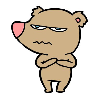 kızgın ayı karikatür vektör çizim