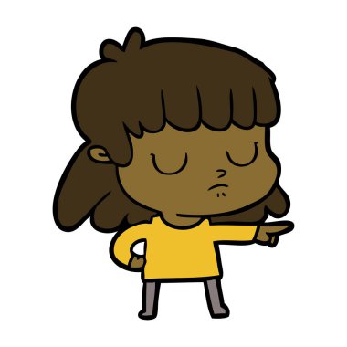 çizgi film kayıtsız kadın; işaret