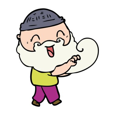 mutlu sakallı adam kapma