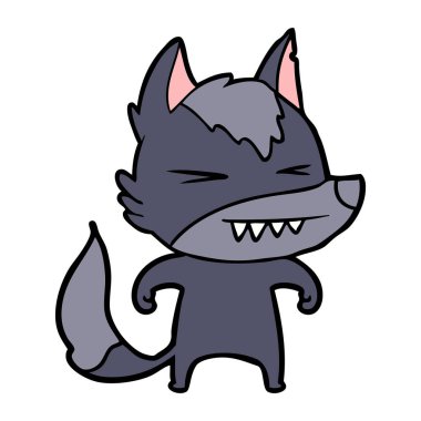 kızgın çizgi film karakteri vektör çizim 