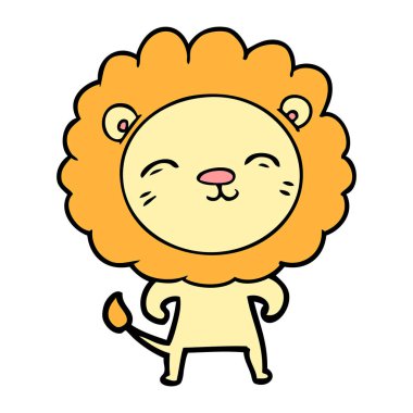 Çizgi film aslanının vektör çizimi