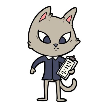 Çizgi film kedisinin vektör çizimi