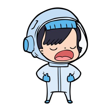 çizgi film astronot kadın açıklayan